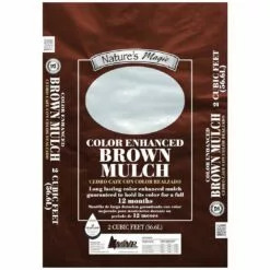 Natures Magic Color Enhanced Brown Mulch, 2 Cubic Feet, NMFBRM2CF-PI