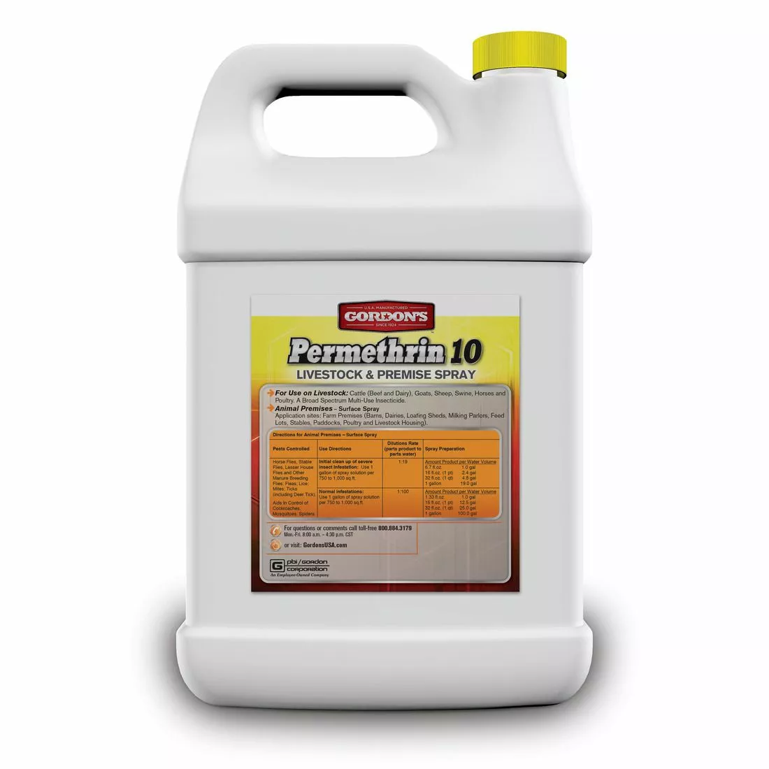 Gordon's Permethrin-10 Livestock & Premise Spray, 9291072, 1 Gallon 4 Gordon's Permethrin-10 Livestock & Premise Spray, 9291072, 1 Gallon - Image 2