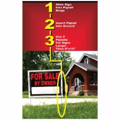 Hillman Pigtail Sign Holder, 848648, 28 IN -Lawn & Garden Store sftp a s assets20201209000002137