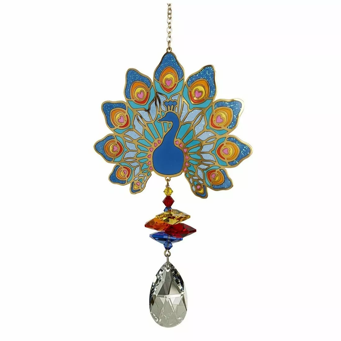 Woodstock Chimes Crystal Wonders Peacock, CWPEA 3 Woodstock Chimes Crystal Wonders Peacock, CWPEA