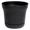Bloem Saturn Planter with Saucer, Black, SP1000, 10 IN -Lawn & Garden Store sftp a s assets20210310000000085