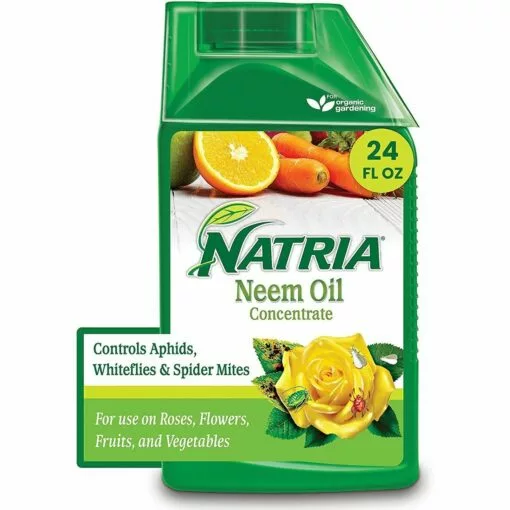 Natria Neem Oil Pest Control and Organic Fungicide, Concentrate, ZZBY706240A, 24 OZ -Lawn & Garden Store sftp a s assets20210429000000102