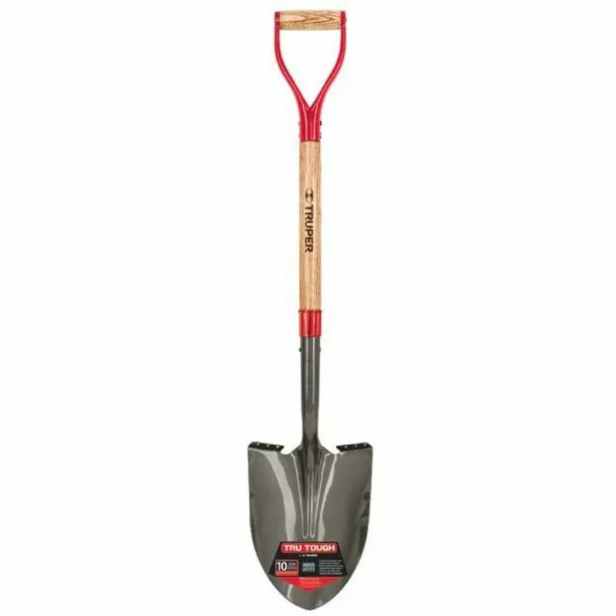 Tru Tough Wood Handle Round Point Shovel, 30 IN, 31185 3 Tru Tough Wood Handle Round Point Shovel, 30 IN, 31185