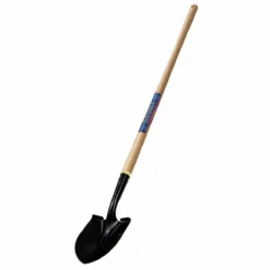 Classic Gardener Wood Handle Round Point Turned Steps Shovel, 45 IN, 31214