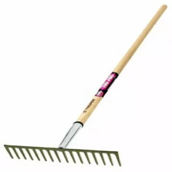 Tru Tough Fiberglass Handle Tine Thatching Rake, 54 IN, 35196