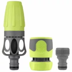 Flexzilla Garden Hose Kit, Water Nozzle, ZillaGreen, 3-Piece, HFZGAK02