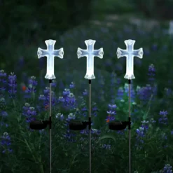 Alpine Solar Cross Garden Stake, SOT162BB -Lawn & Garden Store sftp a s assets20211015000000007