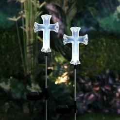 Alpine Solar Cross Garden Stake, SOT162BB -Lawn & Garden Store sftp a s assets20211015000000008