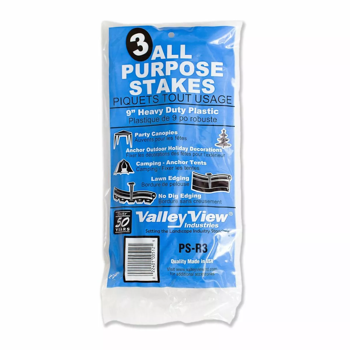 Valley View 9 IN Heavy Duty Poly Stake 3-Pack, EAR-PS-R3 4 Valley View 9 IN Heavy Duty Poly Stake 3-Pack, EAR-PS-R3 - Image 2