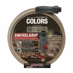 Colors SwivelGrip Garden Hose, 3/4 IN - 11 1/2 IN GHT Fittings, Brown Mulch, HFZC550BRS, 5/8 IN x 50 FT -Lawn & Garden Store sftp a s assets20220502000000012