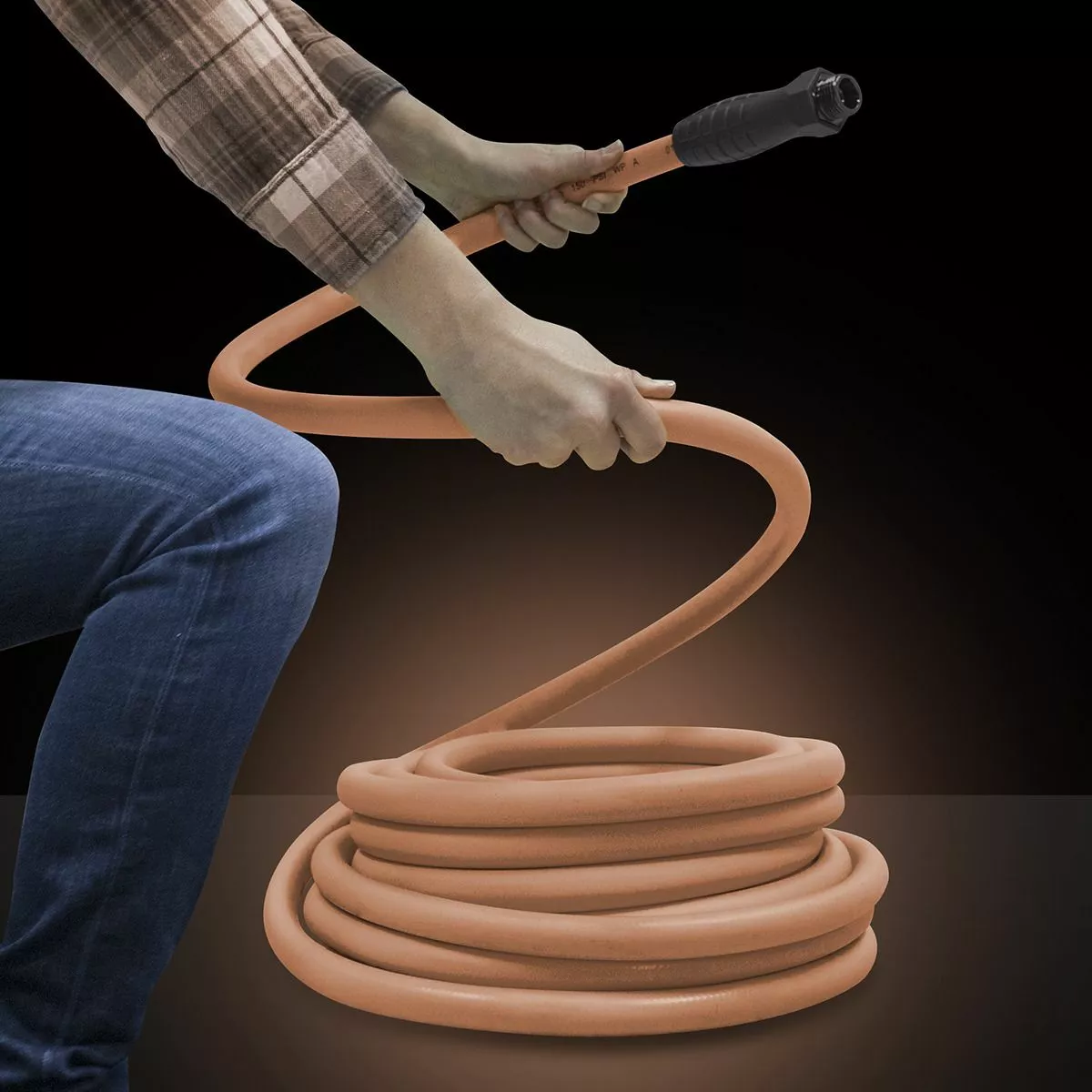 Colors SwivelGrip Garden Hose, 3/4 IN - 11 1/2 IN GHT Fittings, Red Clay, HFZC550TCS, 5/8 IN x 50 FT 5 Colors SwivelGrip Garden Hose, 3/4 IN - 11 1/2 IN GHT Fittings, Red Clay, HFZC550TCS, 5/8 IN x 50 FT - Image 3