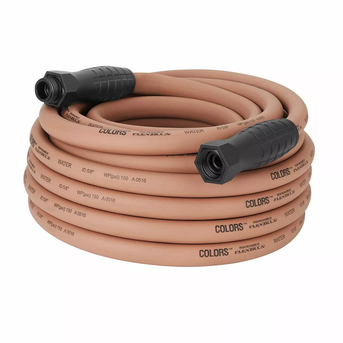 Colors SwivelGrip Garden Hose, 3/4 IN - 11 1/2 IN GHT Fittings, Red Clay, HFZC550TCS, 5/8 IN x 50 FT 3 Colors SwivelGrip Garden Hose, 3/4 IN - 11 1/2 IN GHT Fittings, Red Clay, HFZC550TCS, 5/8 IN x 50 FT