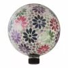 Alpine Mosaic Gazing Globe with Colorful Daisy Design, HGY426 -Lawn & Garden Store sftp a s assets20220524000000072