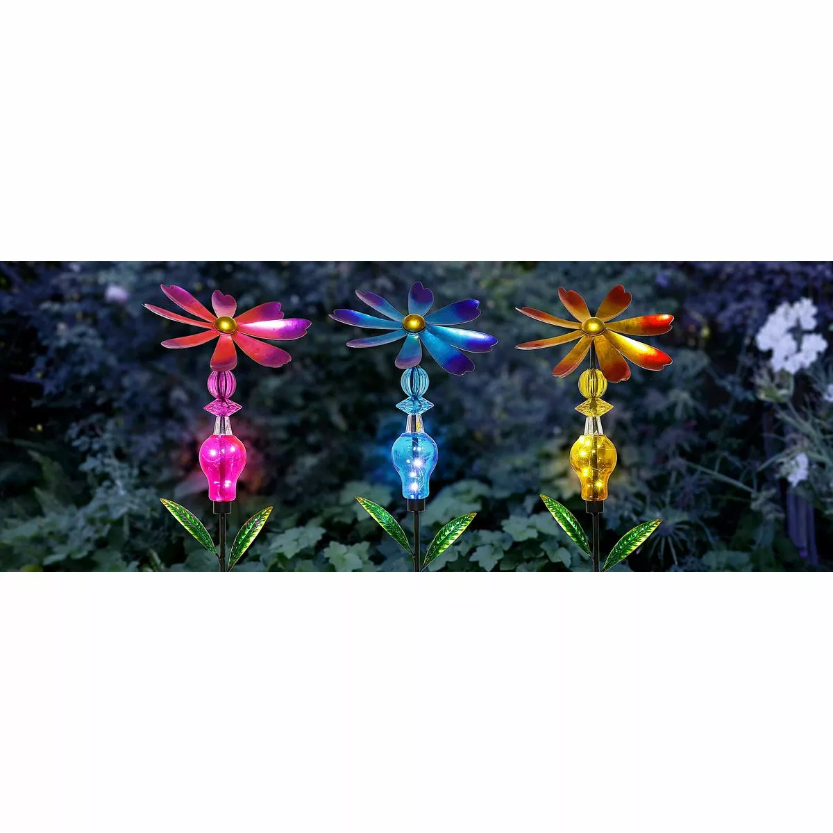 Alpine Solar Bejeweled Spinning Floral Stake, Assorted Colors, LJJ1120A 4 Alpine Solar Bejeweled Spinning Floral Stake, Assorted Colors, LJJ1120A - Image 2