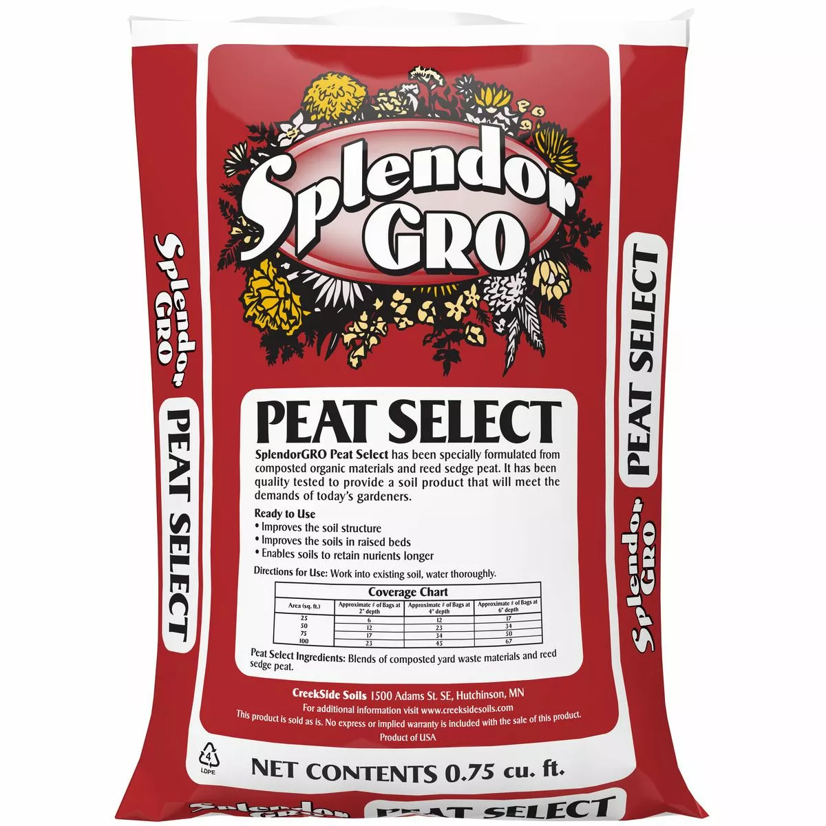 Splendor Gro Peat Select, 715-6, 36 LB Bag 3 Splendor Gro Peat Select, 715-6, 36 LB Bag