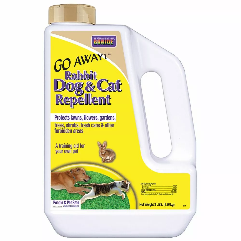 BONIDE Go Away!® Rabbit, Dog & Cat Repellent Granules, 3 lbs 3 BONIDE Go Away!® Rabbit, Dog & Cat Repellent Granules, 3 lbs